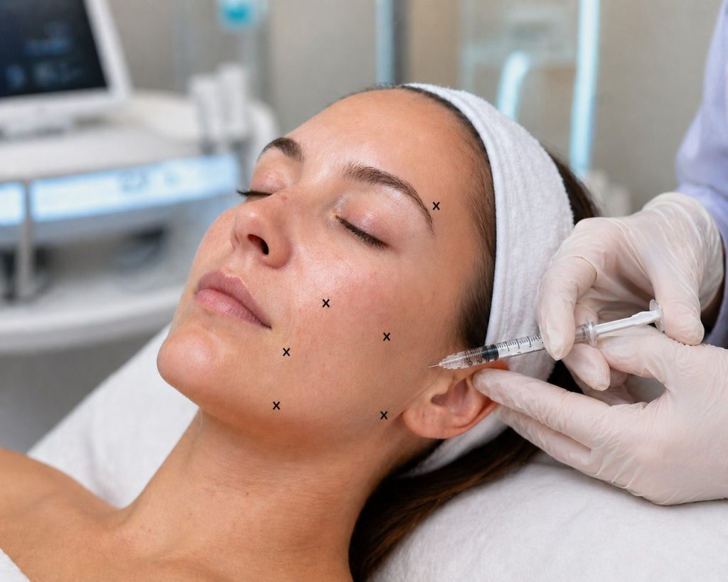 BabyGlow by Teoxane injection sites