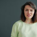 woman making frown ready for botox injection clinic dublin