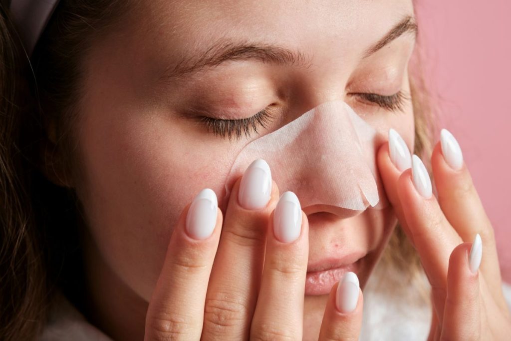 Skincare moisturising strips can help with bunny lines on the nose